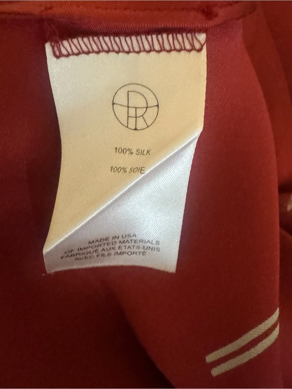 The Row Red Satin Slip Dress with Subtle Metallic Accents XS - Picture 6 of 6